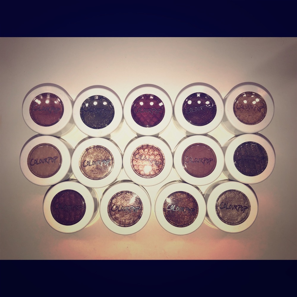 14 Colourpop Super Shock Shadows. All swatched.